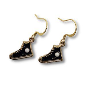 Black High Top Shoe Earrings